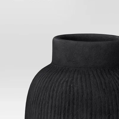 Tall Ceramic Vase Black - Threshold