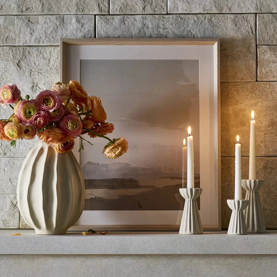 Tall Wavy Ceramic Vase - Threshold designed with Studio McGee